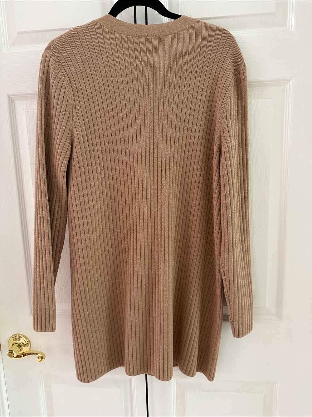 Talbots Beige Ribbed Button-Front Cardigan - Picture 5 of 5